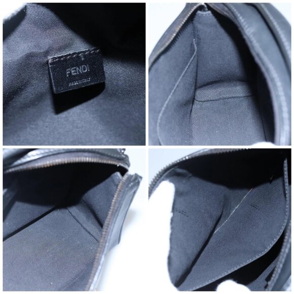 FENDI Hand Bag Leather 2way Black Auth PP274V - Picture 15 of 16